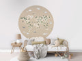 Wallpaper - Animal Atlas Brown - Circle (Pre - Order) - LPM Home