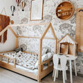 Wallpaper - Animals White - Le Petit Marché Home Furniture