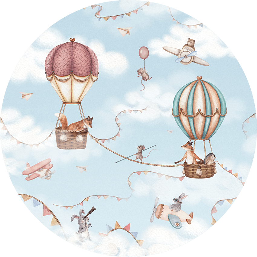 Wallpaper - Aviation Adventure - Circle (Pre - Order) - LPM Home