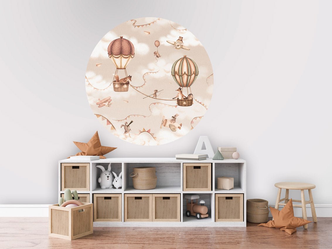 Wallpaper - Aviation Adventure - Monochrome - Circle (Pre - Order) - LPM Home