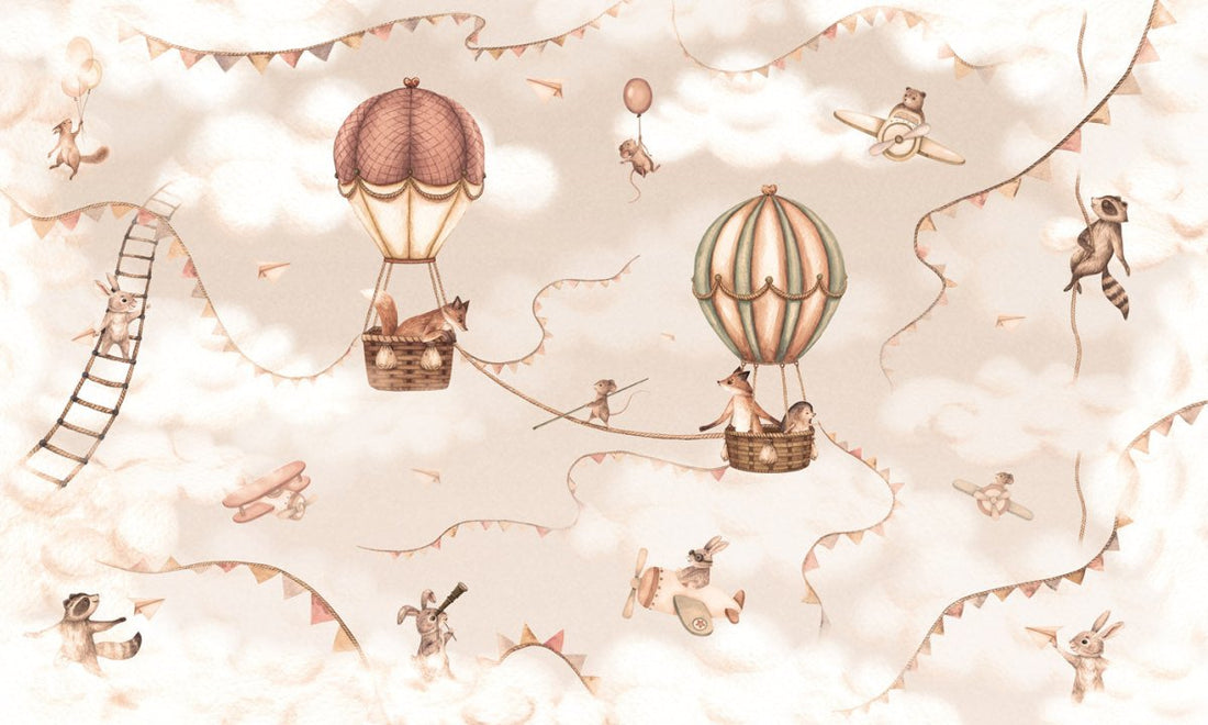 Wallpaper - Aviation Adventure Monochrome (Pre - Order) - LPM Home