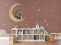 Wallpaper - Bear on the Moon Red (Pre - Order) - LPM Home