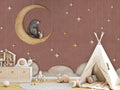 Wallpaper - Bear on the Moon Red (Pre - Order) - LPM Home