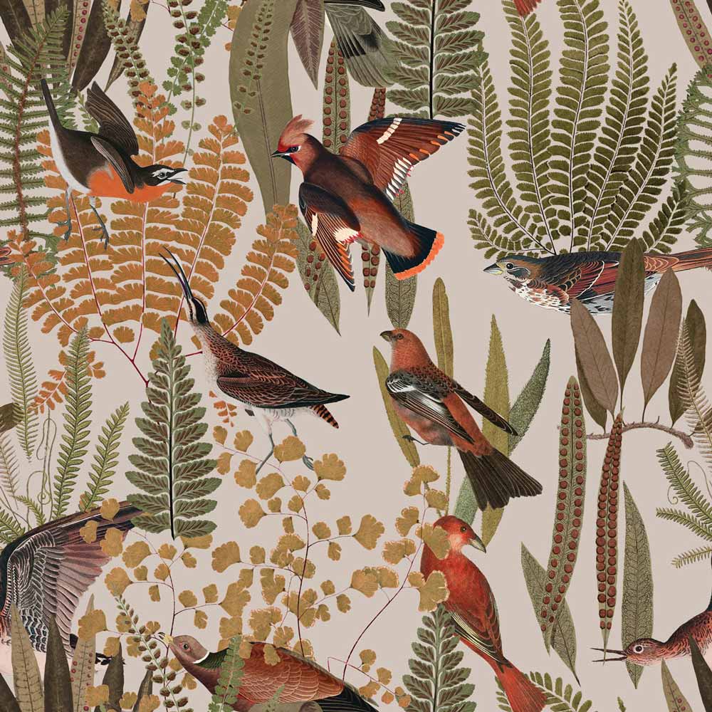 Wallpaper - Birds Bush - Le Petit Marché Home Furniture