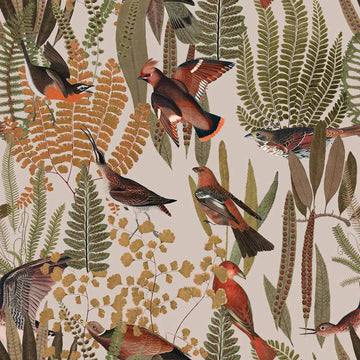 Wallpaper - Birds Bush - Le Petit Marché Home Furniture