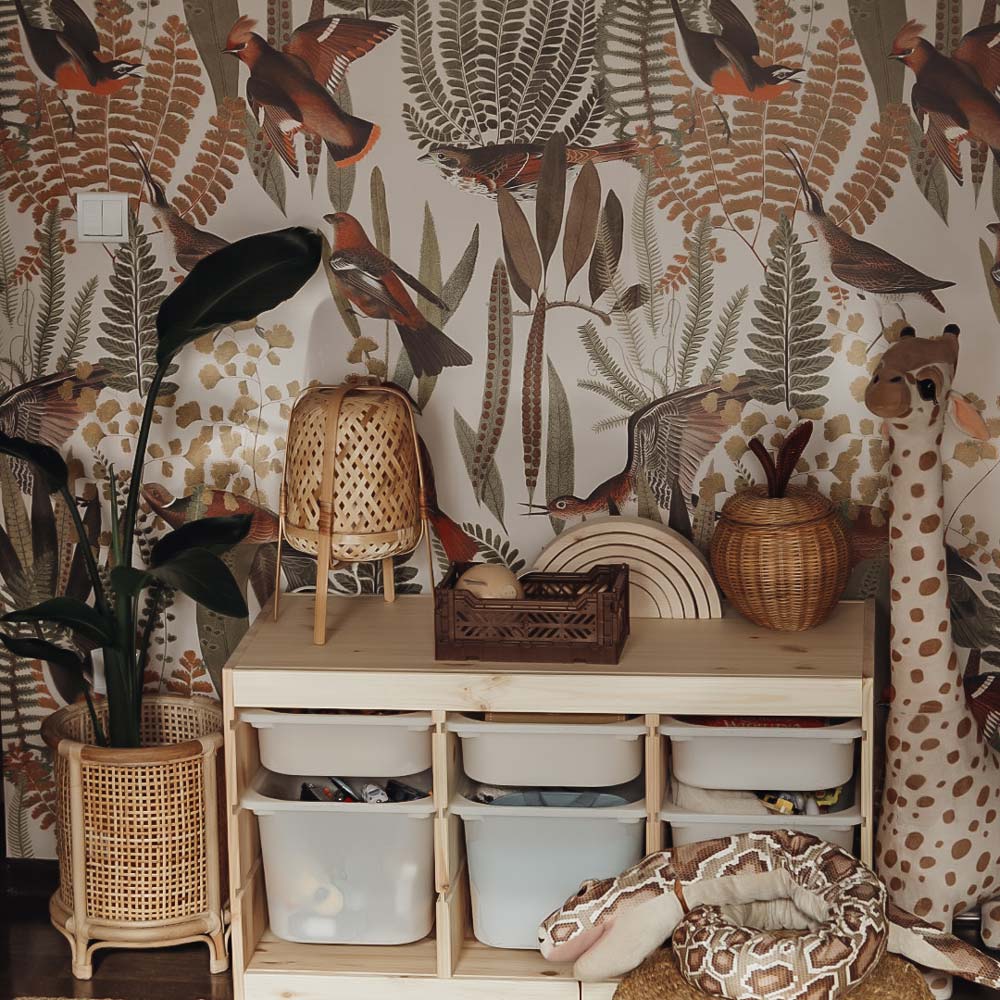 Wallpaper - Birds Bush - Le Petit Marché Home Furniture