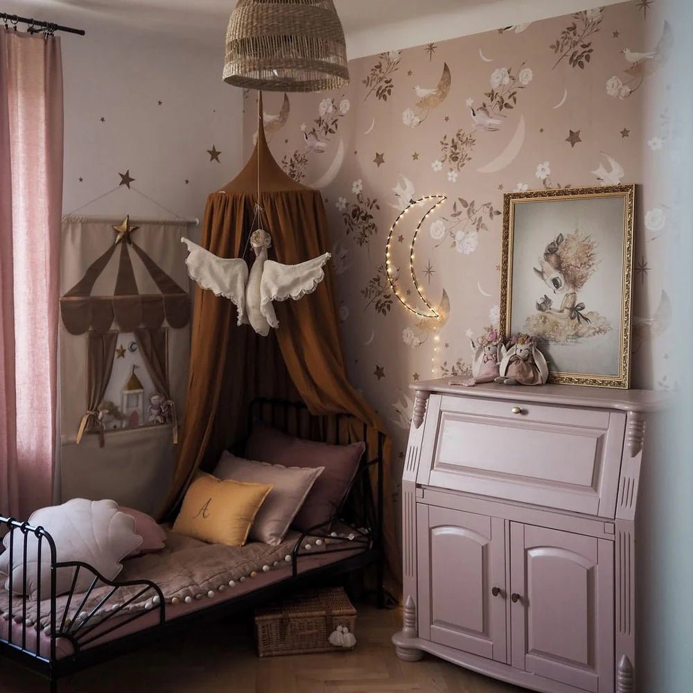 Wallpaper - Birds In The Night Sky - Le Petit Marché Home Furniture