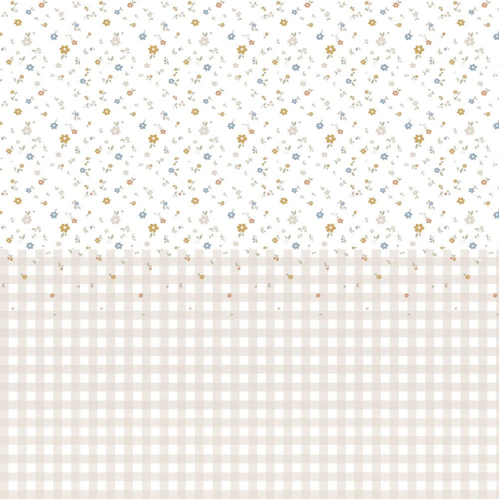 Wallpaper - Boho Meadow and Check - Le Petit Marché Home Furniture