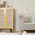 Wallpaper - Boho Meadow and Check - Le Petit Marché Home Furniture