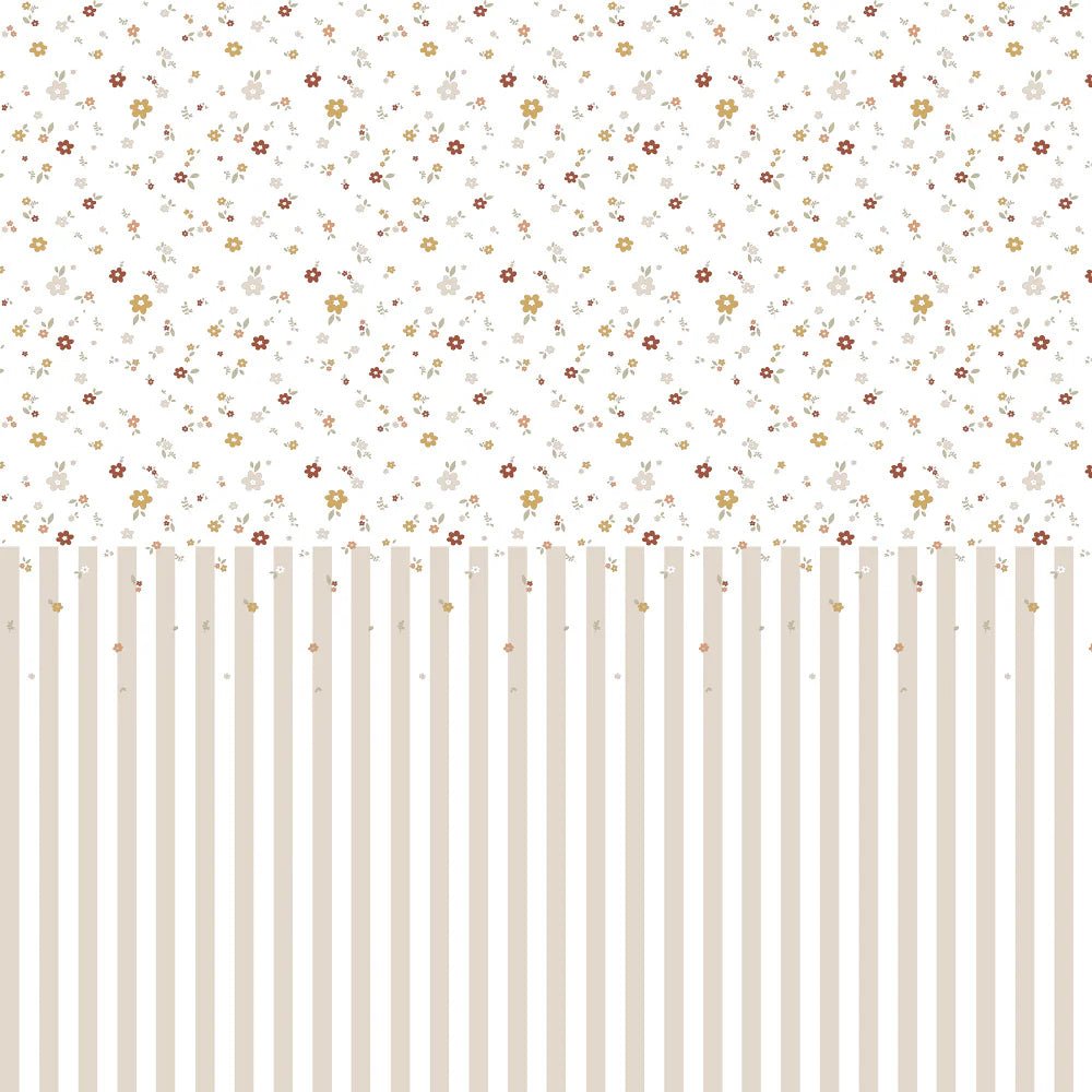 Wallpaper - Boho Meadow and Stripes - Le Petit Marché Home Furniture