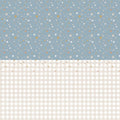 Wallpaper - Boho Meadow Blue and Check - Le Petit Marché Home Furniture