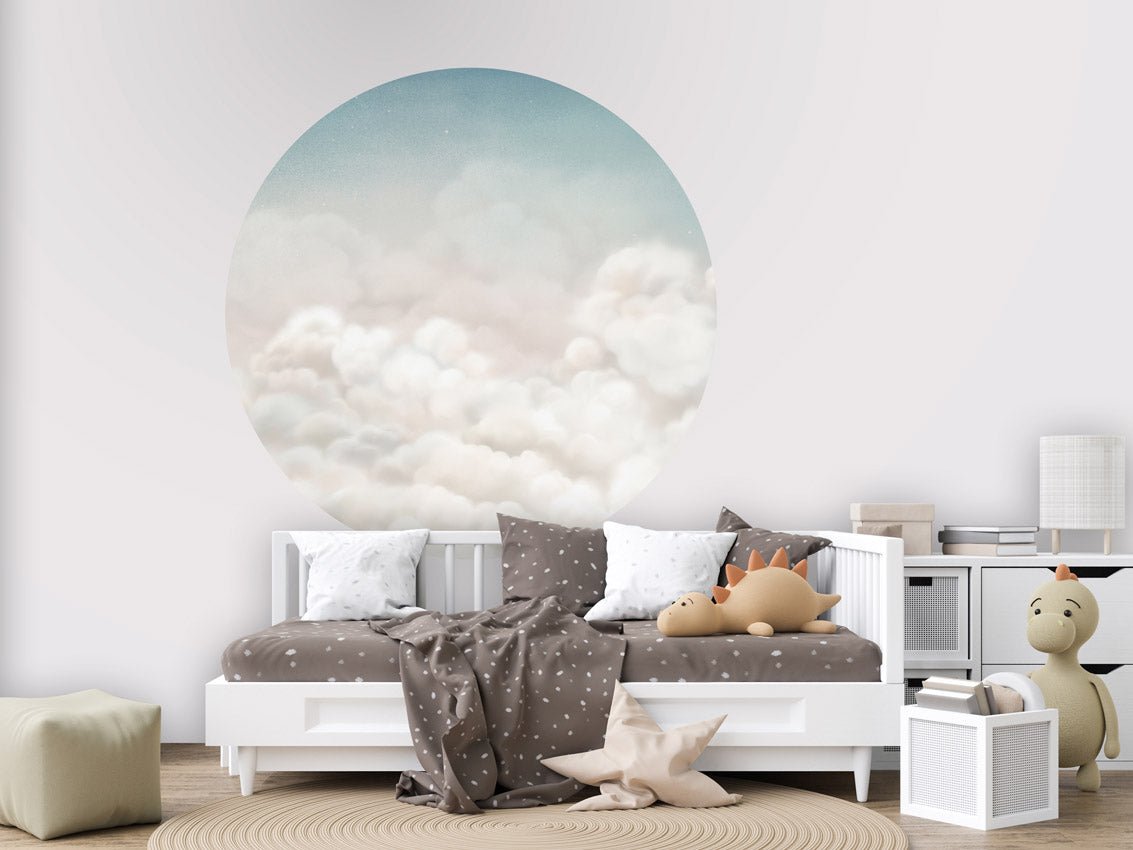 Wallpaper - Calming Clouds - Blue - Circle (Pre - Order) - LPM Home