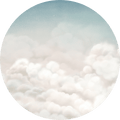 Wallpaper - Calming Clouds - Blue - Circle (Pre - Order) - LPM Home
