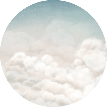 Wallpaper - Calming Clouds - Blue - Circle (Pre - Order) - LPM Home