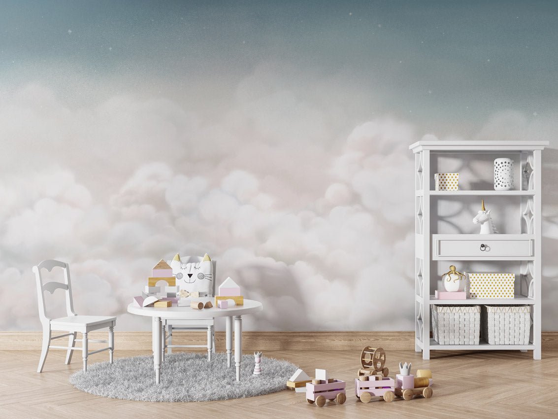 Wallpaper - Calming Clouds Blue (Pre - Order) - LPM Home