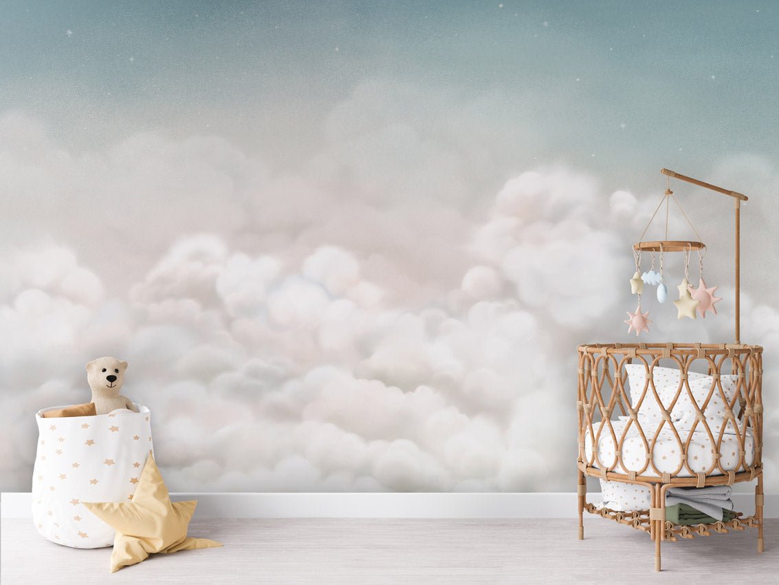 Wallpaper - Calming Clouds Blue (Pre - Order) - LPM Home