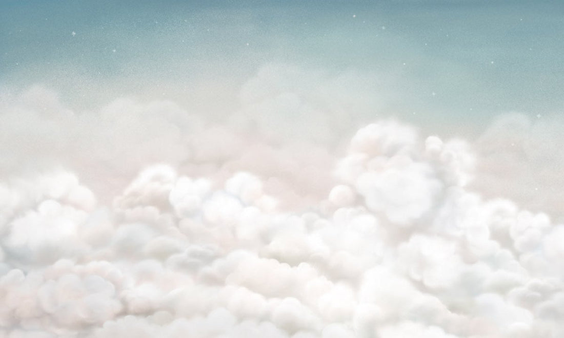 Wallpaper - Calming Clouds Blue (Pre - Order) - LPM Home
