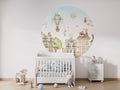 Wallpaper - Calming Clouds - City Cats - Circle (Pre - Order) - LPM Home