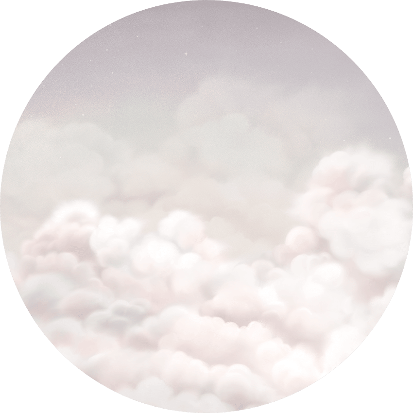 Wallpaper - Calming Clouds - Pink - Circle (Pre - Order) - LPM Home