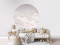 Wallpaper - Calming Clouds - Pink - Circle (Pre - Order) - LPM Home