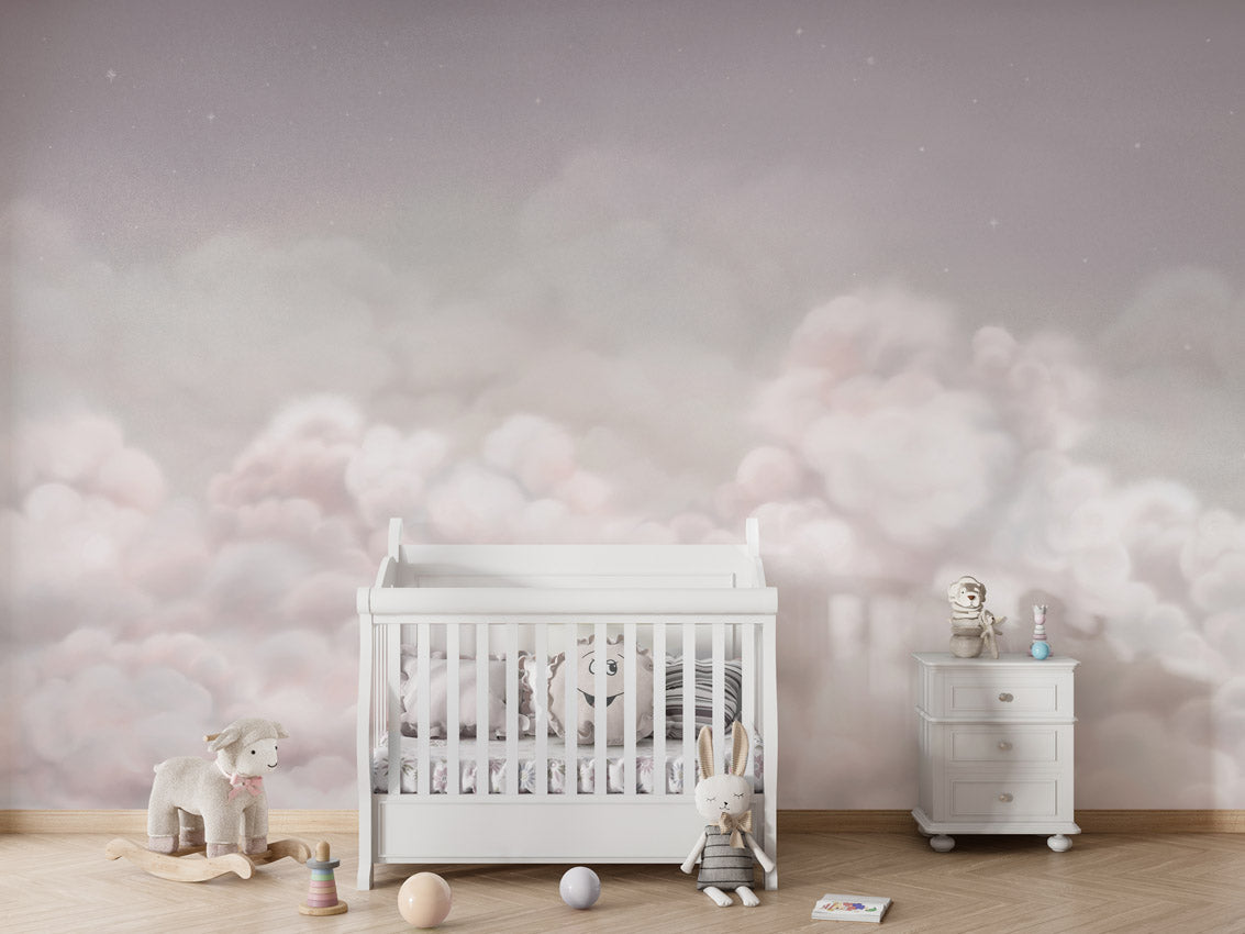 Wallpaper - Calming Clouds Pink (Pre - Order) - LPM Home