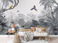 Wallpaper - Canopy Jungle - Black and White (Pre - Order) - LPM Home