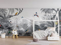 Wallpaper - Canopy Jungle - Black and White (Pre - Order) - LPM Home