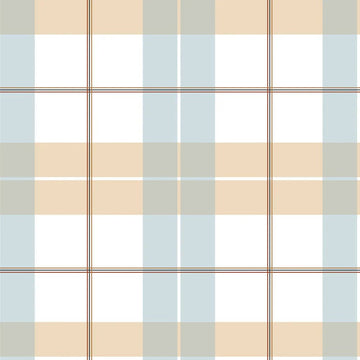 Wallpaper - Check Maxi Beige Blue Red - Le Petit Marché Home Furniture