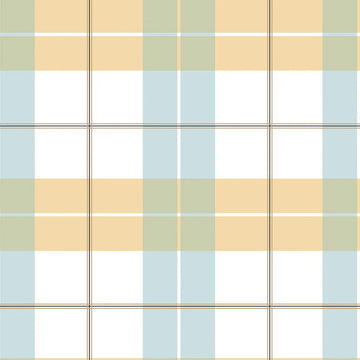 Wallpaper - Check Maxi Yellow Blue - Le Petit Marché Home Furniture