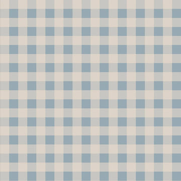 Wallpaper - Check Minimini Blue Cream - Le Petit Marché Home Furniture
