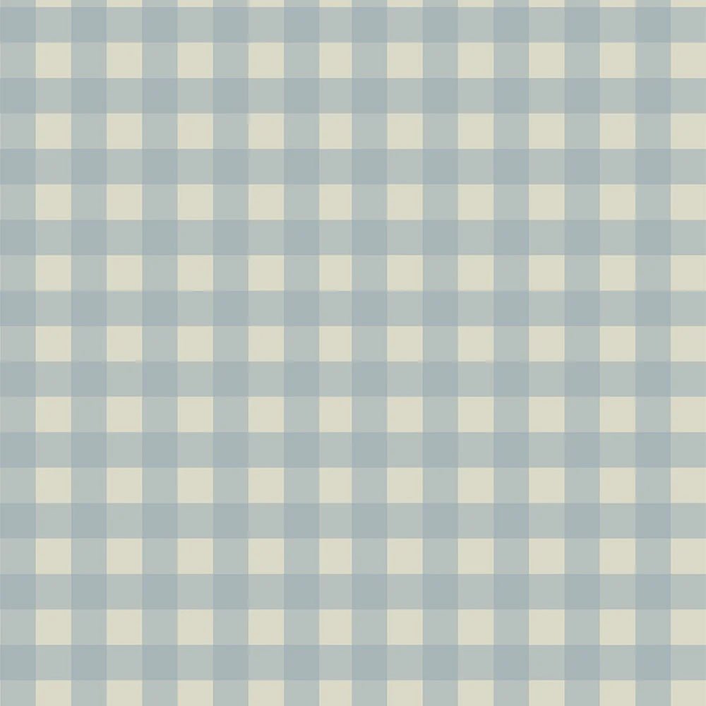 Wallpaper - Check Minimini Green Blue - Le Petit Marché Home Furniture