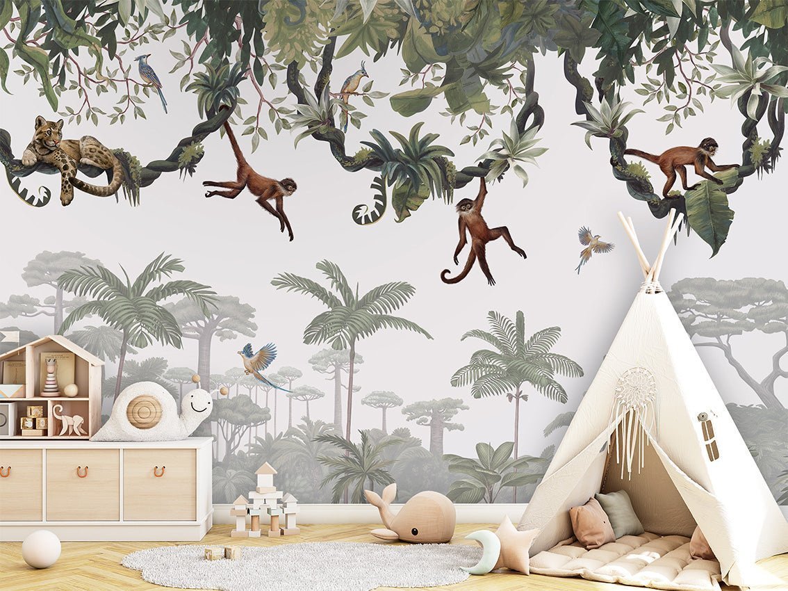 Wallpaper - Cheeky Monkeys (Pre - Order) - LPM Home