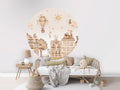Wallpaper City Cats - Monochrome Circle (Pre - Order) - LPM Home