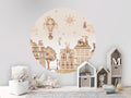 Wallpaper City Cats - Monochrome Circle (Pre - Order) - LPM Home