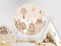 Wallpaper City Cats - Monochrome Circle (Pre - Order) - LPM Home