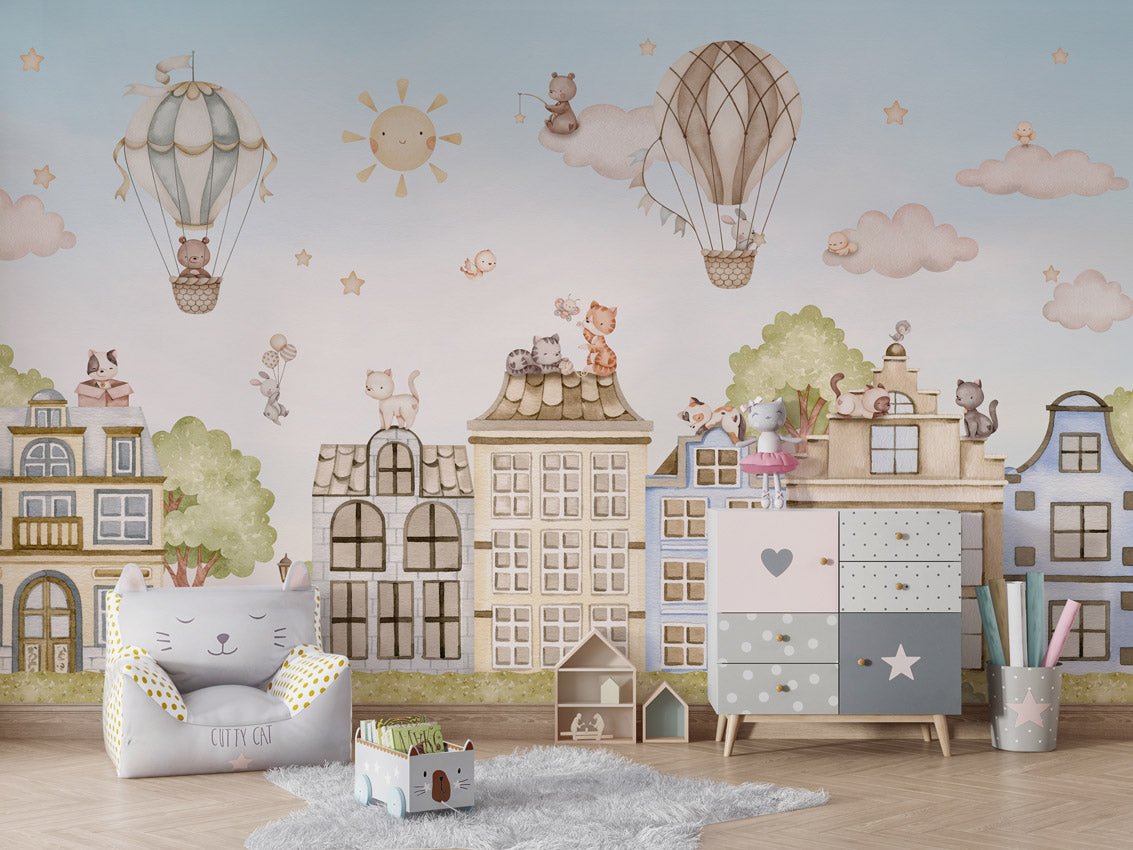 Wallpaper - City Cats (Pre - Order) - LPM Home