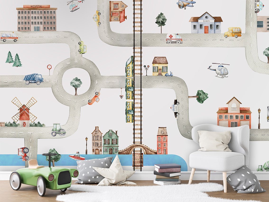 Wallpaper - City of Vehicles (Pre - Order) - LPM Home