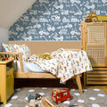 Wallpaper - Construction Blue - Le Petit Marché Home Furniture