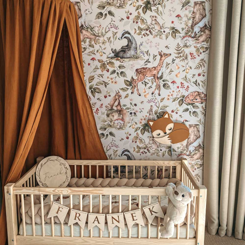 Wallpaper - Cute Forest Animals Light - Le Petit Marché Home Furniture