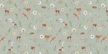 Wallpaper - Dancing Deer - Green (Pre - Orders) - LPM Home