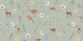 Wallpaper - Dancing Deer - Green (Pre - Orders) - LPM Home