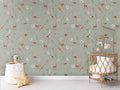 Wallpaper - Dancing Deer - Green (Pre - Orders) - LPM Home