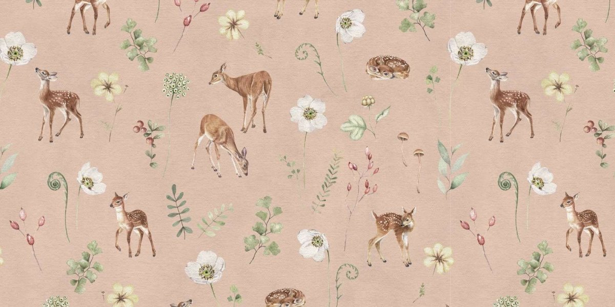 Wallpaper - Dancing Deer - Pink (Pre - Orders) - LPM Home