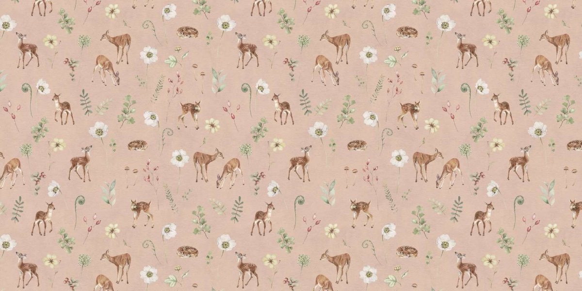 Wallpaper - Dancing Deer - Pink (Pre - Orders) - LPM Home