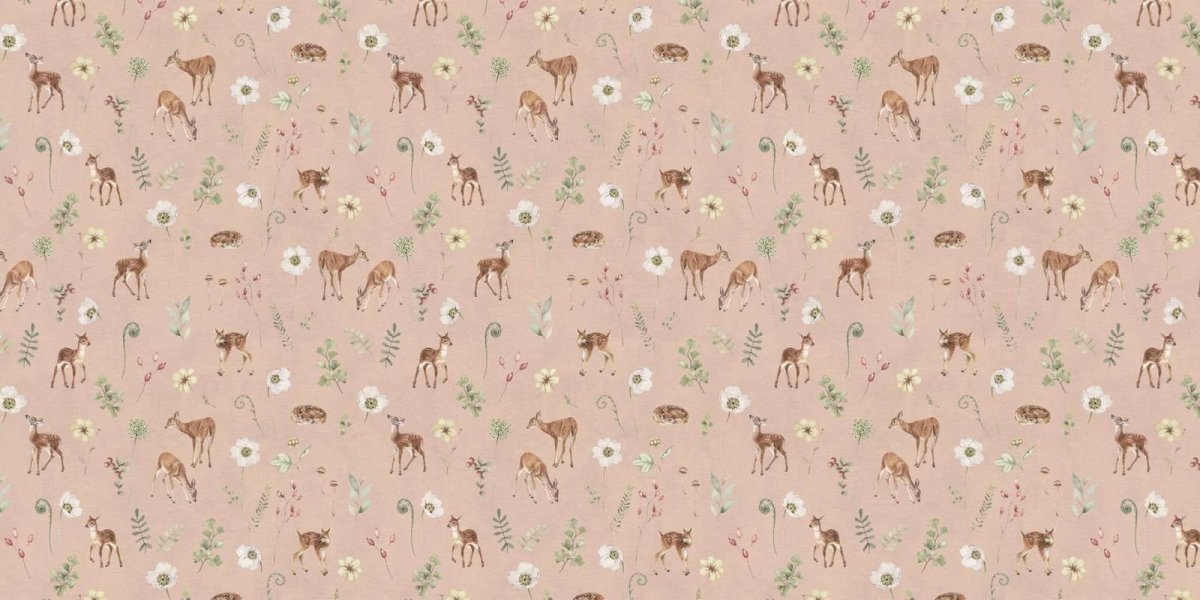 Wallpaper - Dancing Deer - Pink (Pre - Orders) - LPM Home