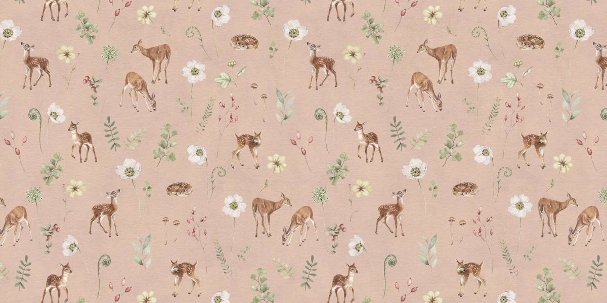 Wallpaper - Dancing Deer - Pink (Pre - Orders) - LPM Home