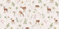 Wallpaper - Dancing Deer - White (Pre - Orders) - LPM Home
