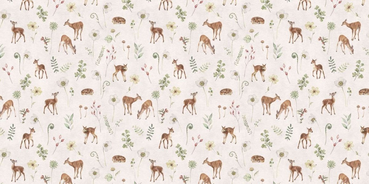 Wallpaper - Dancing Deer - White (Pre - Orders) - LPM Home