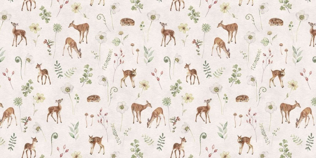 Wallpaper - Dancing Deer - White (Pre - Orders) - LPM Home