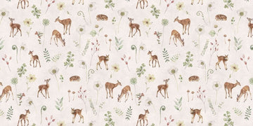 Wallpaper - Dancing Deer - White (Pre - Orders) - LPM Home